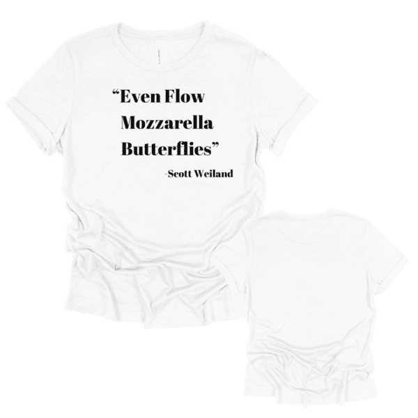 Even Flow, Mozzarella Butterflies T-Shirt - Image 4